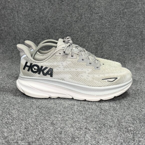 Hoka Clifton 9 Running Shoes Mens 10.5 Harbor Mist Grey Black Athletic Run Train main image 6